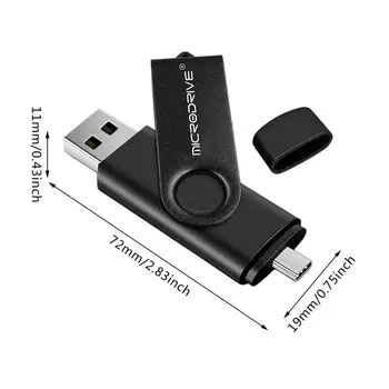 U Diskov OTG USB 2.0 32 GB, 2 V 1, Flash Pamäť, USB kl ' úč High Speed Metal U Diskov Pre Typ-c Port Telefónu A Počítača