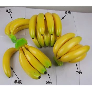 Umelý žltý banán banán je ovocie model kuchynské skrinky dekoratívne rekvizity