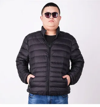 Veľká veľkosť tenké a ľahké s kapucňou mužov nadol bunda veľkosť kabát muž puffer plus veľkosť zimná bunda mužov 9XL 12XL 11XL 10XL