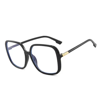 Veľký Rám Námestie Ploché Zrkadlo Okuliare, Anti Modré Svetlo Žena Optické Sklá Obyčajný Okuliare Jednoduchý Plochý Okuliare lunettes Gafas