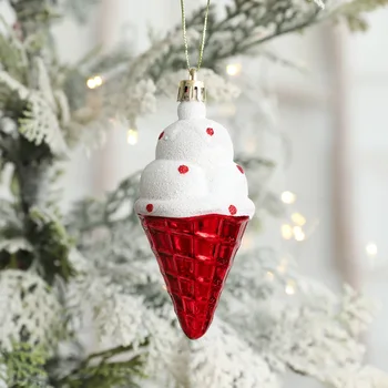 Vianočné Prívesok 2KS Sada Plastových Pokovovanie Farba Snehuliak Dom Star Cukrovej Ozdoby na Vianočný Stromček Okno Veselé Vianoce