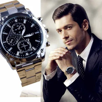 Šaty Módneho priemyslu hodinky mužov z Nehrdzavejúcej Ocele Kapela Stroje Šport Reloj Analóg Quartz Luxusné Hodinky Mužov Relogio Masculino
