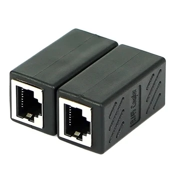Ženské Žien Sieť LAN Konektor Adaptéra Spojka Extender RJ45 Ethernet Kábel Rozšírenie Konvertor